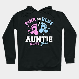 Gender reveal auntie aunt Hoodie